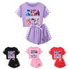 Kpop Demon Hunters Pattern Kids And Adult Pajama Set With Cotton Material And Short Sleeve Design For Lounging