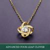 Luxurious Four-leaf Clover Pendant Necklace with Diamonds - Perfect Holiday Gift for Women