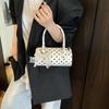 Niche design bag women's 2025 new summer shoulder messenger bag polka dot portable cylinder bag