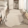 Minimalist Faux Cashmere Bedside Blanket and Non-Slip Floor Mat - Irregular, Dirt-Resistant, Cold-Proof.