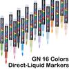 16 Colors Acrylic Marker Pen for Rock Painting Brush Tip Waterproof Paint Paint Markers Fabric Fabric Markers Art Supplies