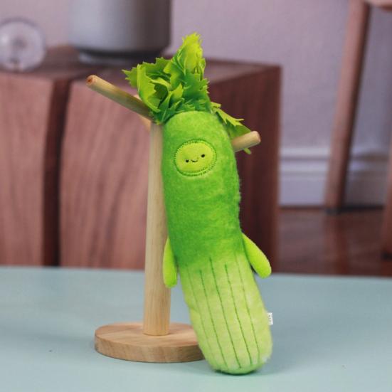 Cute Vegetable Plush Pendant Keychain Creative Cartoon Tender Celery Shape Doll Soft Plush Keyring Backpack Pendant