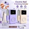 Rechargeable Electric Nail File 6 Grinding Heads Nail Grinder  Nail Tools