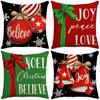 New Christmas Pillow Cartoon Christmas Tree English Bell Home Cushion Pillow Cover