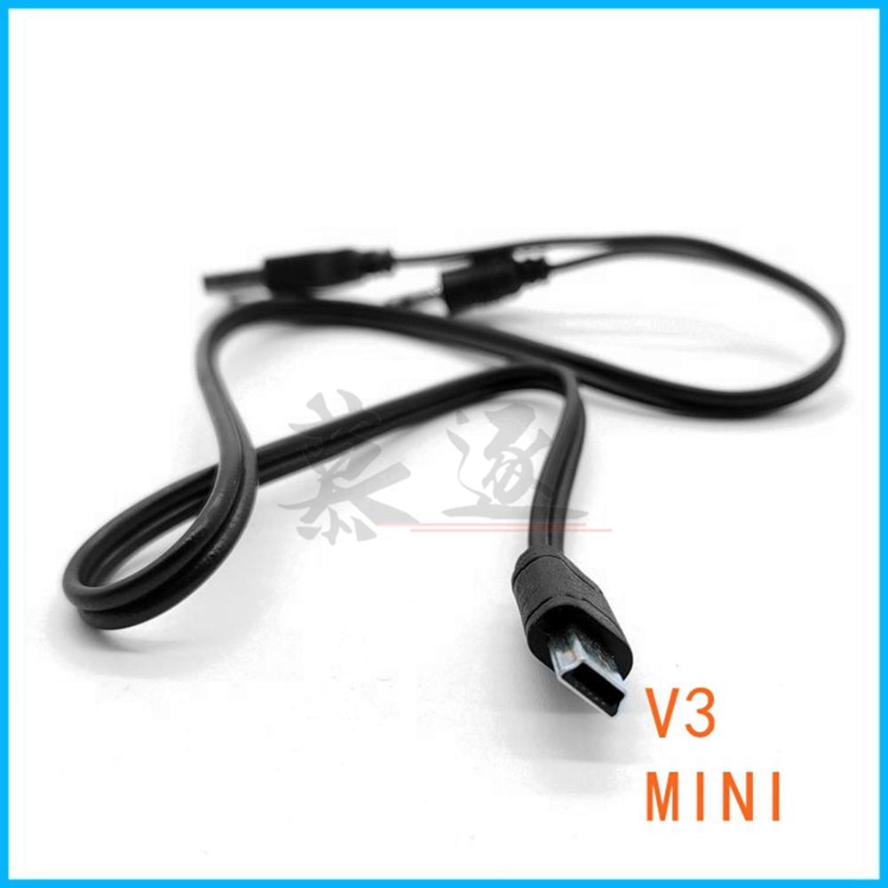 Hohe qualität 2 In 1 USB Männlichen Mini USB 5 Pin + 3,5 MM AUX Kabel Schwarz AUX Und Ladegerät 2 In 1 Kabel Für lautsprecher