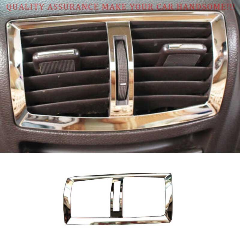 For Buick Regal 2009-2017 Silver Steel Rear AC Air Outlet Vent Cover Trim 1PCS