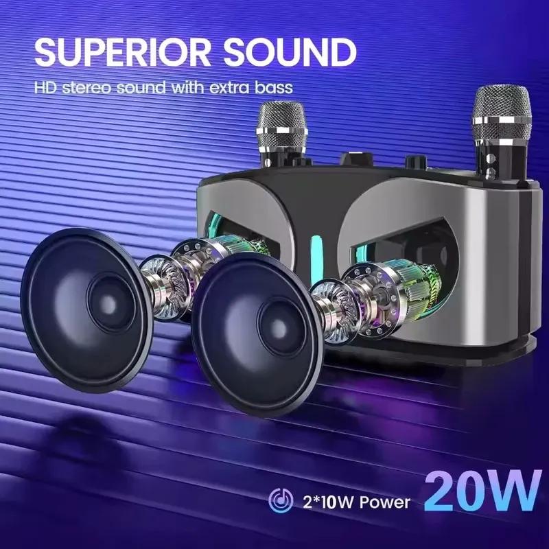 Karaoke Portable Wireless Bluetooth Speaker With Microphone Machine Subwoofer Powerful Sound Box Music Caixa De Som Bocina Audio