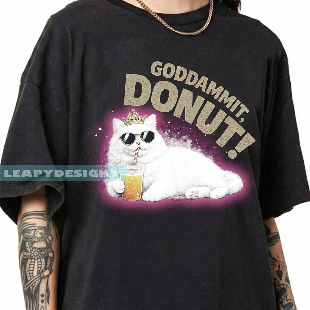 Maglietta Divertente Gatto Ciambella, Principessa Ciambella, T-shirt Grafica Dungeon Crawler Carl