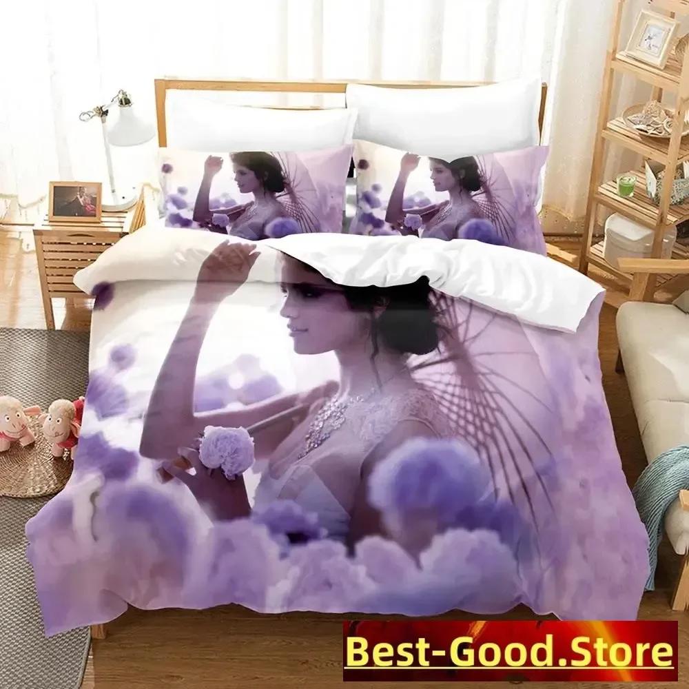 Sexy Selena Gomez Beding Set Single Twin Ful Quen King-Sized Dimensionsd Dimensions Bed Linen Set Adult People Kid Bedrom Duvetcover Sets Anime Parure