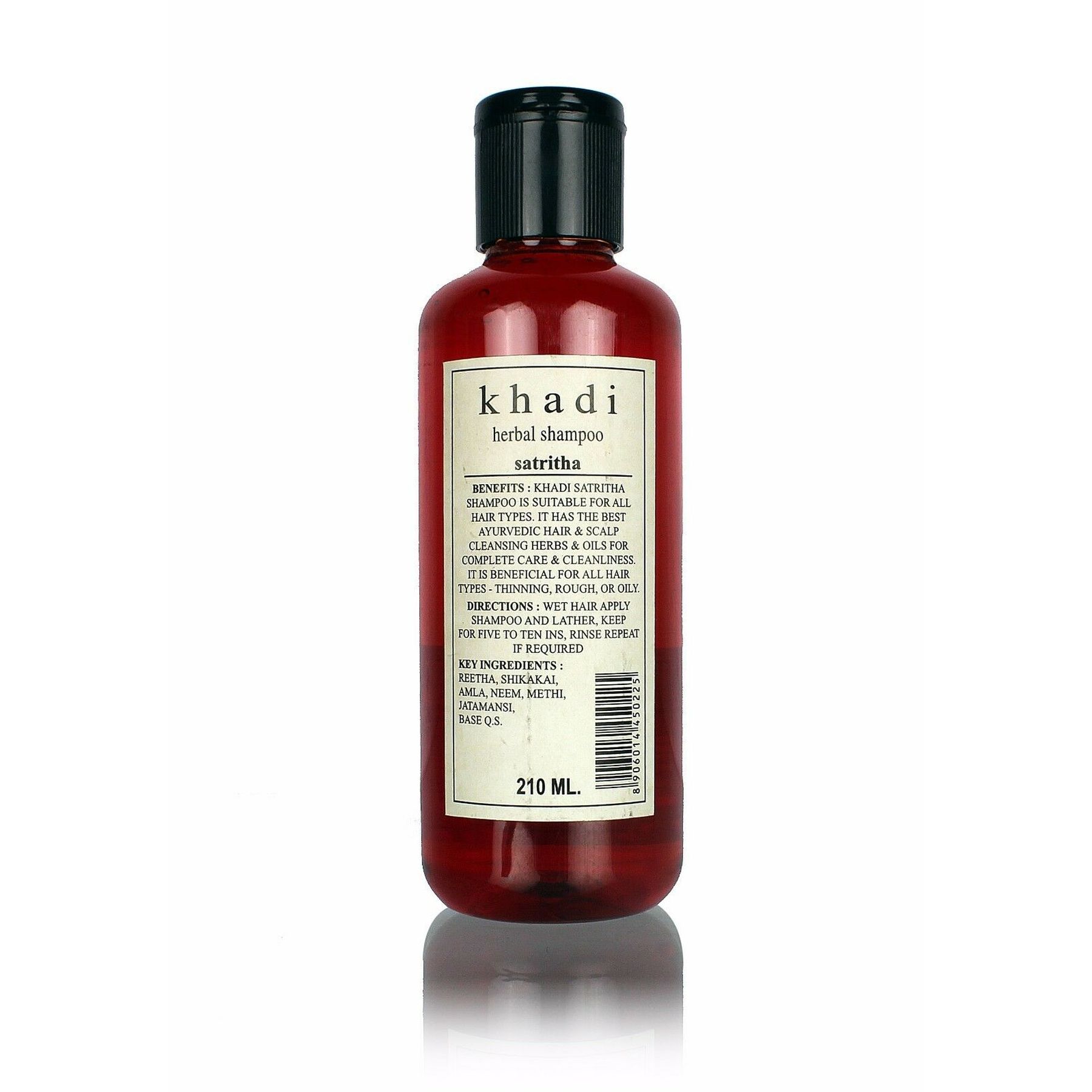 Khadi Natural Herbal Shampoo Очищающее средство для волос, 210 мл Satritha Shampoo, 210ML