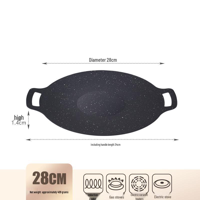 Southeast Asia Portable Double-Ear Outdoor Camping BBQ Grill Plate