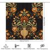 Vintage Bath Shower Curtain, Floral Design Decorative Fabric Waterproof Bathroom Liner Set For Home Decoration Multiple Colors A