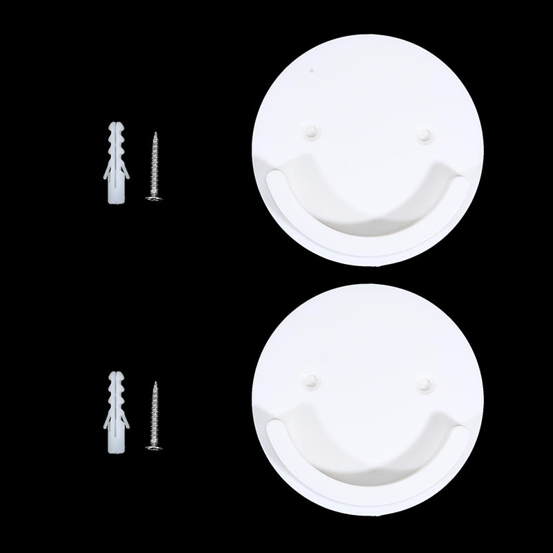 1 Paar Duschvorhangstangen-Halter - Kreative Klebe-Wandhalterungen Funktionieren mit allen Stangenenden