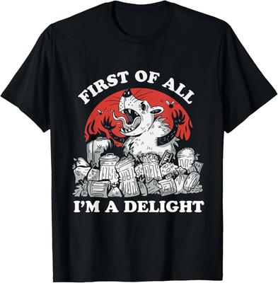 Zuerst einmal bin ich ein entzückendes wütendes Opossum Sarkastisches Opossum T-Shirt