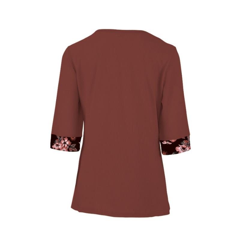 Yyfs Womens Summer Fashion Casual Spring Flower Pattern Print Short Sleeve Square Collar Blouses Shirts