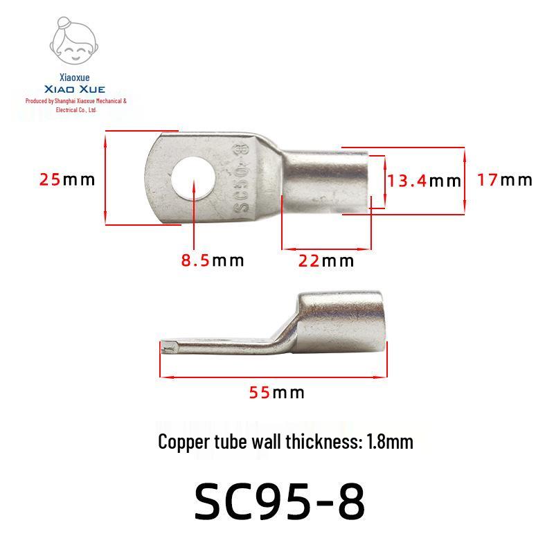 Copper Tinned Peep Hole Wiring Terminal SC1.5-4, SC300-20, DTGA Short Wire Lug