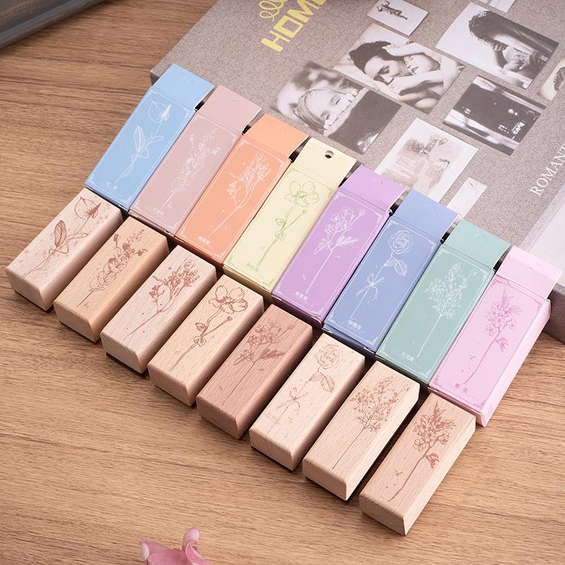 1pcs Mountain Flowers Woody Plants and Flowers Stamps Fresh Literary and Artistic Diy Decorative Material Stamps