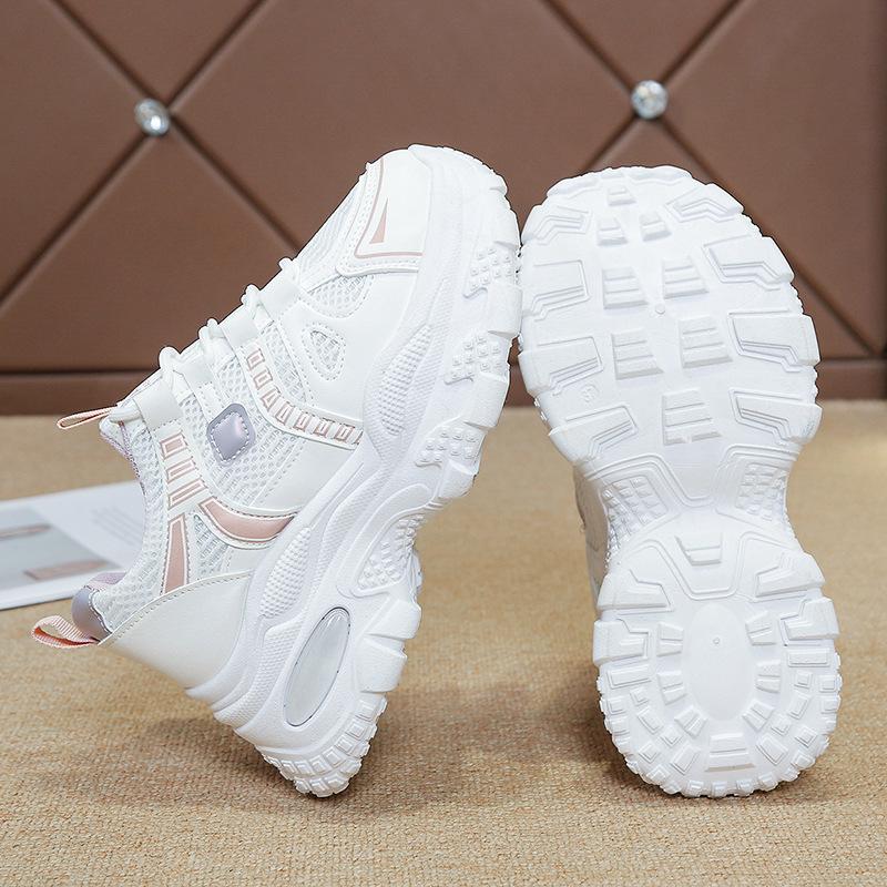 Autumn new platform sneakers, lightweight soft-soled breathable running shoes, mesh dad