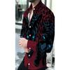 Vintage Leopard Print Shirt for Men Loose-Fitting Long Sleeve Fashionwear Summer Top