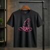 Breast Cancer Awareness Witch Hat T-Shirt, Pink Ribbon Halloween Tee In October We Wear Pink