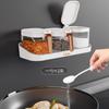 Seasoning Box Household Kitchen Wall-Mounted Seasoning Box 4 Packs Storage Box With Spoon Seasoning Box Set Combination