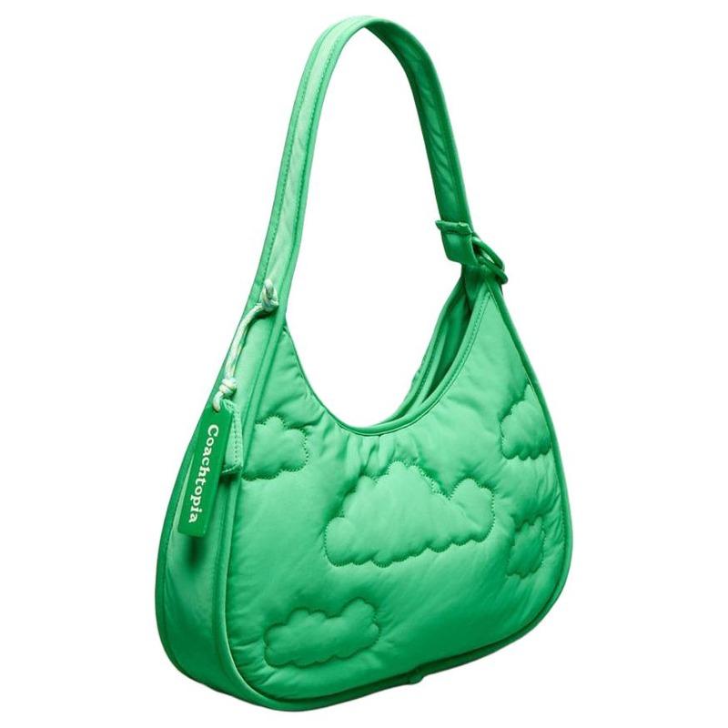 Coachtopia Ergo Polyester Shoulder Tote Bag Green CV875-X9N