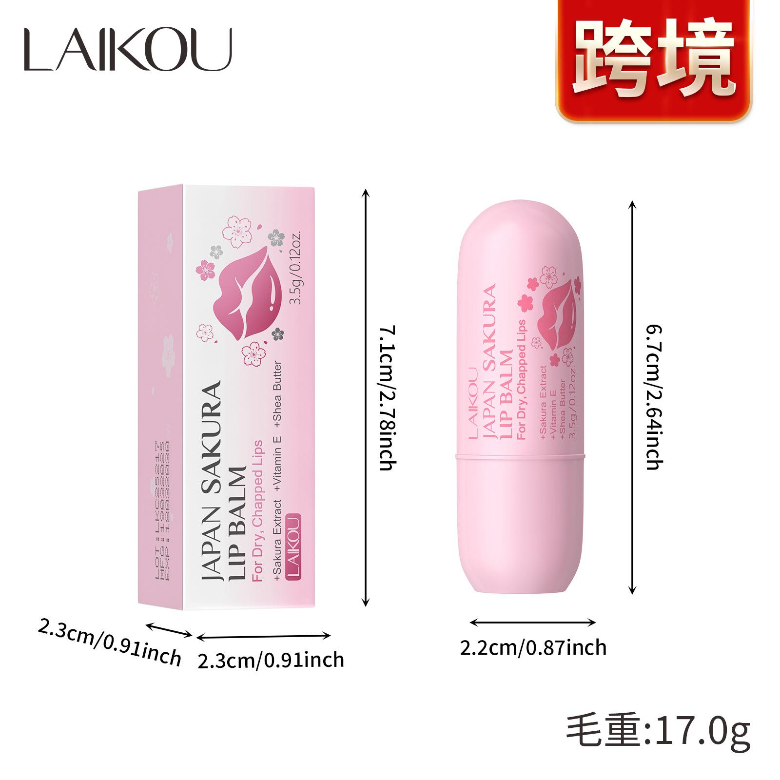 

LAIKOU Lip color-changing lip balm, lip line moisturizing and hydrating lipstick with vitamin E and fruit flavor