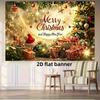 1Pcs Christmas Hat And Gift Decoration Background Winter Backdrop For Photo Studio Photo Booth Party