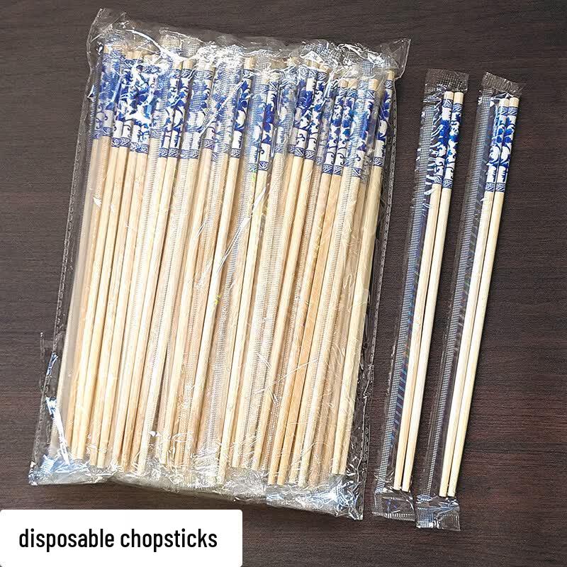 

Individually Wrapped Blue & White Porcelain Bamboo Chopsticks