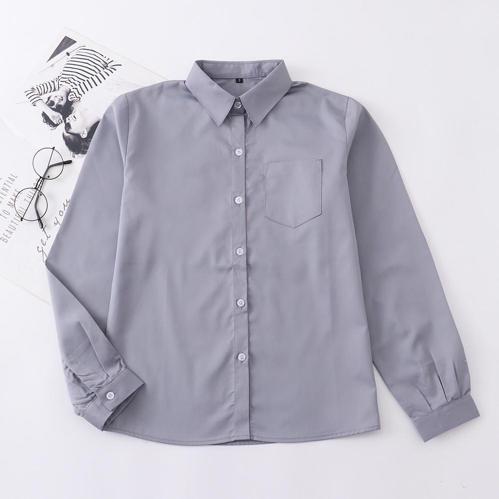 Women's Long Sleeve Pointed Collar JK Uniform Shirt for Students and Workwear (Spring/Autumn)