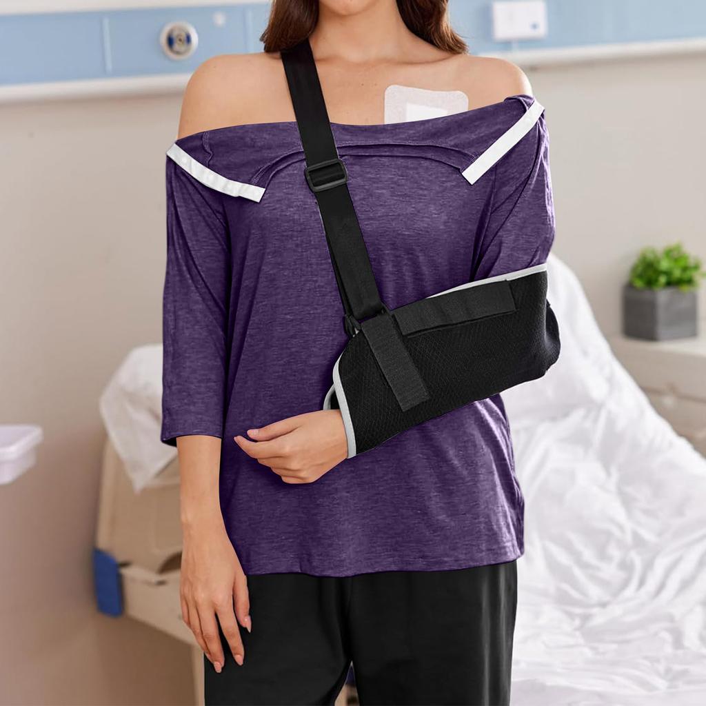 Women’s Adaptive Three Quarter Sleeve Shirt with Away Design for Shoulder or Mobility Assistance Top