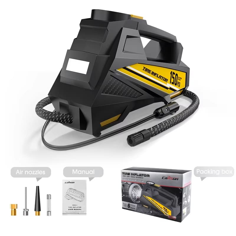 

Многофункциональный проводной портативный автомобильный воздушный насос 12 В 150 фунтов на кв. дюйм электрический насос для накачивания шин мотоцикла велосипеда шарообразный светодиодный фонарь автомобильный воздушный компрессор чёрный
