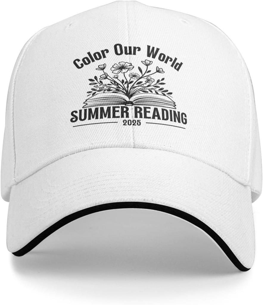 Color Our World Summer Reading 2025 Book Lover Graphic Polyester Trucker Hat Adjustable Cap