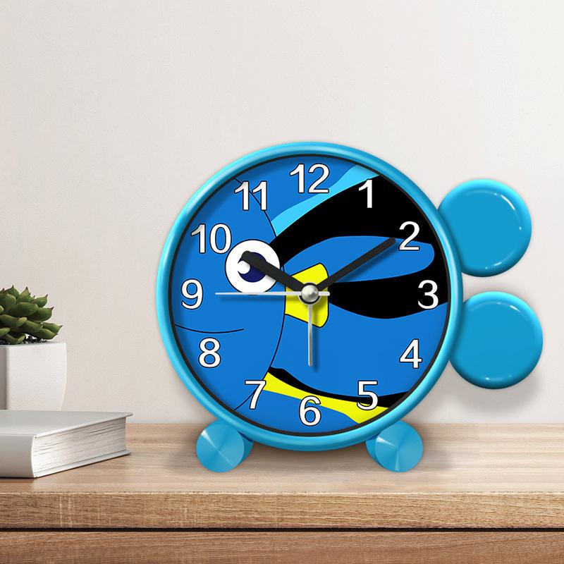 Cartoon fox alarm clock for students special bedroom children's room desktop clock mute cute creative children's small alarm clock