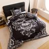Black White Design Skull Victorian Baroque Gothic Return to The Ancients (1 Comforter +2 Pillowcases Without Pillow Core)At Home