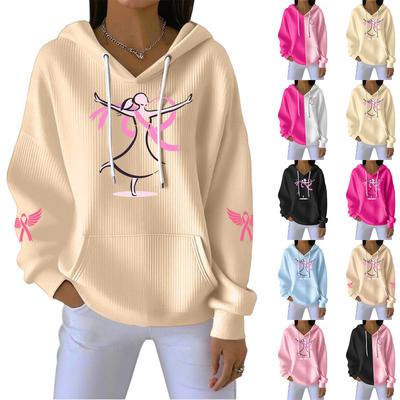 Women's Fashion CasualAngel Printed Pullover Sports Long Sleeve Sweatshirt