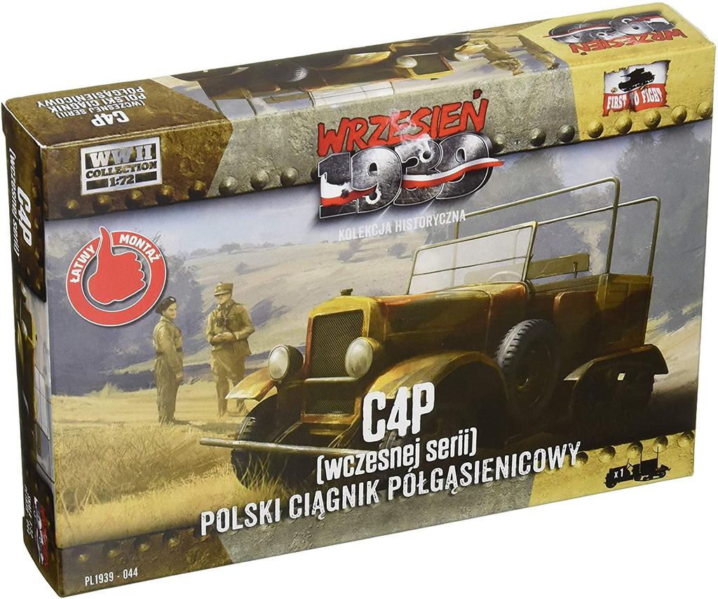 FTF 1/72 Scale Polish C4P Artillery Towed Half-Track, Early Model, Plastic Model Kit PF72044