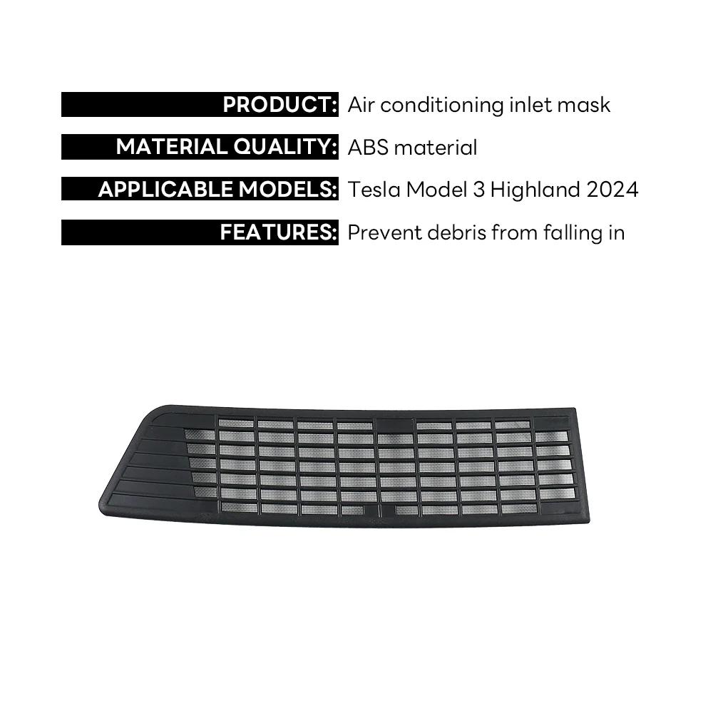 For Tesla Model 3 2025 2025 2026 Model Y Juniper Grille Mesh Inserts Lower Bumper Anti Insect Net Dust Proof Vent Grille Cover
