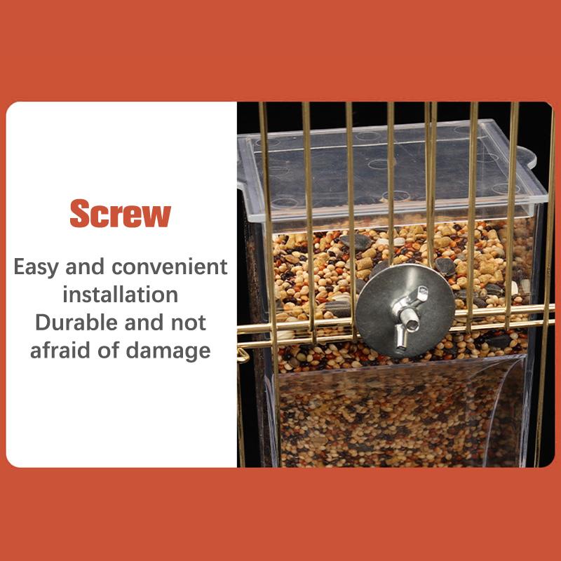 Transparent Automatic Feeder Automatic Bird Seed Feeder Hanging Food Box Trough