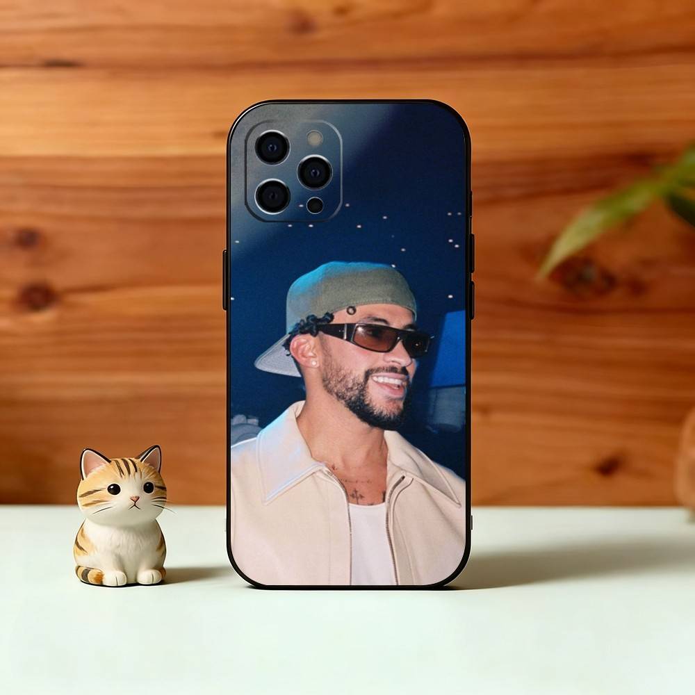 Bad B-B V-Vibes Phone Case For iPhone 17,16,15,14,13,12,11 Plus,Pro Max,XS,Soft Silicone Black Cover