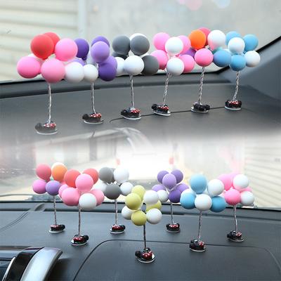 1ks Autodekorace Příslušenství Plastové vlákno Materiál Kreativní Auto Dashboard Cartoon Balloon Gift