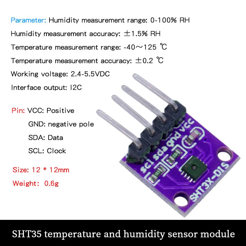 LIZAO SHT11 SHT11 SHT11 I1C Digital Temperature Humidity Sensor Wide Voltage DIS Module High Accuracy Electronic Parts