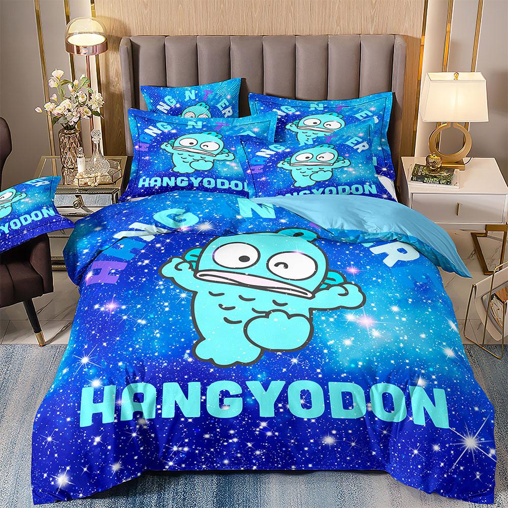 

Комплекты постельного белья Hangyodon Sanrio Одеяло Пододеяльник Наволочка Комплекты из 2-3 предметов Подарки для подростков и детей EU Single 135x200cm