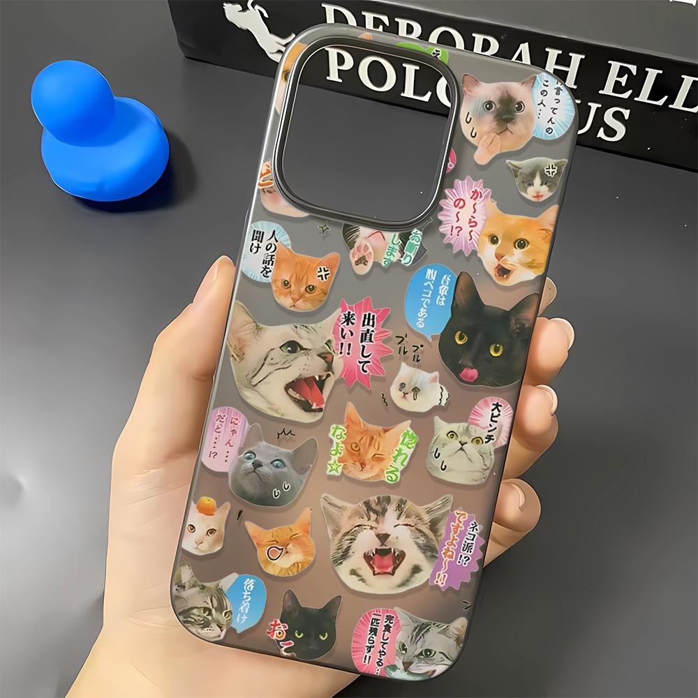 Phone Case For Iphone 15 Plus 17 Air 16 14 13 12 11 Pro Max Protective Shell Cartoon different cat patterns lightweight Cover