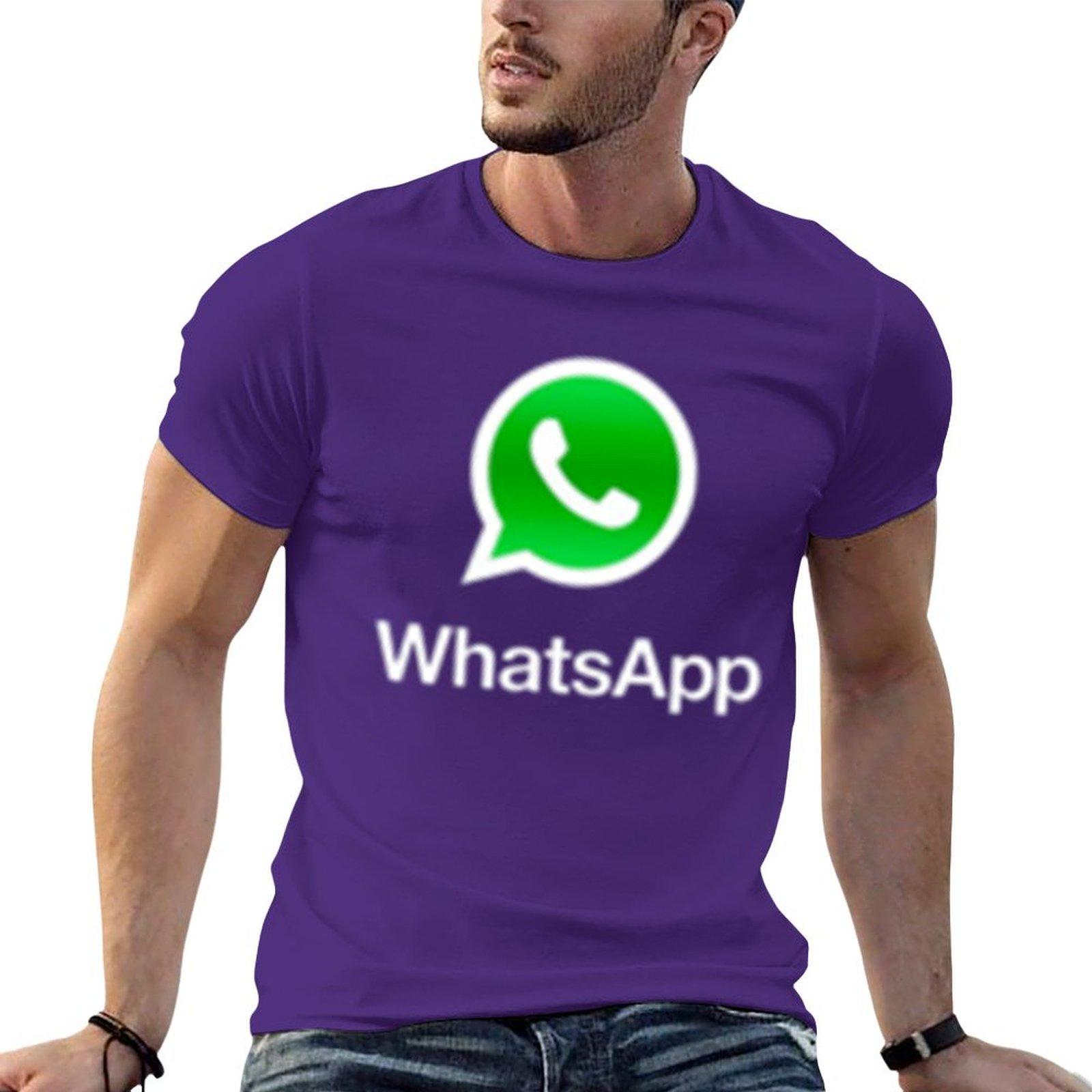 

WhatsApp T-Shirt customs Aesthetic clothing shirts graphic tees mens t shirt graphic M