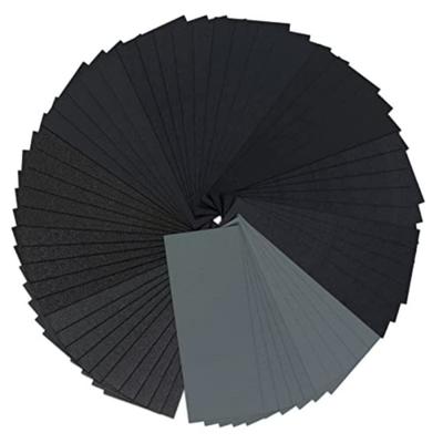 60pcs 9 X 3.6 Inch Wet Dry Assorted Sandpaper, 150/240/320/400/600/800/1000/1200/1500/2000/2500/3000 Grits For Wood Furniture Finishing, Metal Sanding