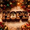 Handcrafted HOPE Letter Wooden Table Sign with Nativity Scene Carved Ornament Home Decors Safe Nontoxic Decoration