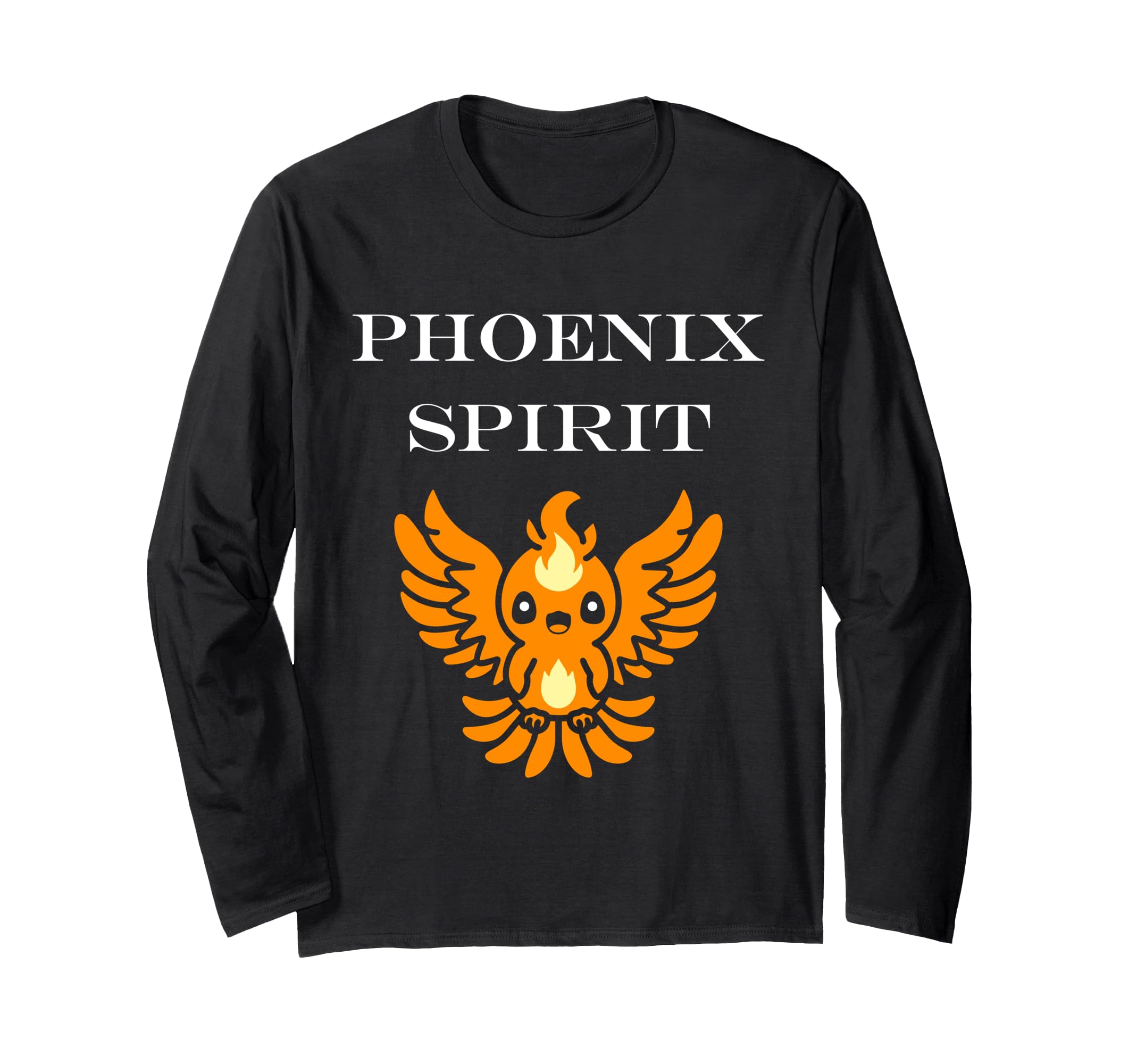

Humor Phoenix Animals Simple Fire Bird Spirit Phoenix Long Sleeve T-Shirt чёрный