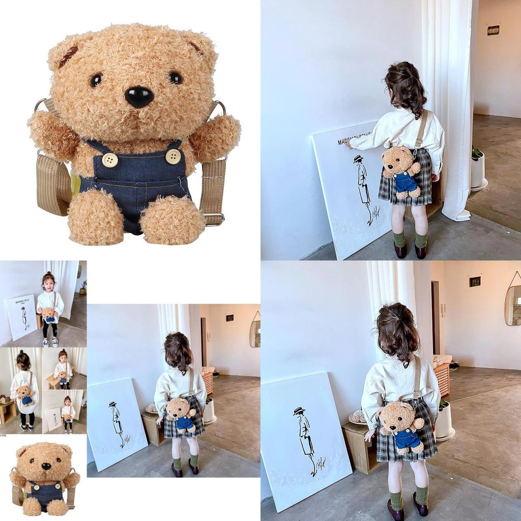 Mochila Adorável de Urso de Desenho Animado de Pelúcia Para Crianças Perfeita Para Uso Diário e Armazenamento