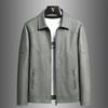 Trendy new men's leather jacket spring and autumn lapel pu leather top leather jacket fashion casual versatile leather jacket